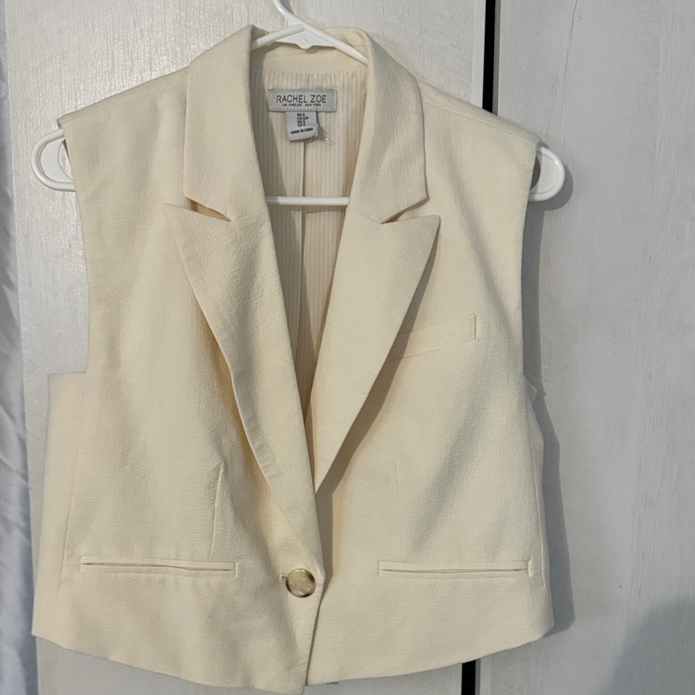 NWOT Rachel Zoe Cream Women's Pantsuit - Picture 2 of 7